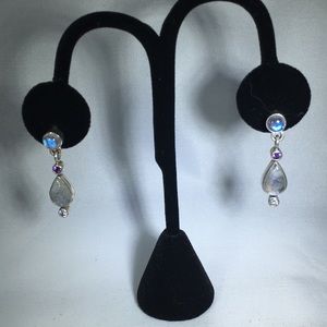 Nicky Butler moonstone sterling silver earrings